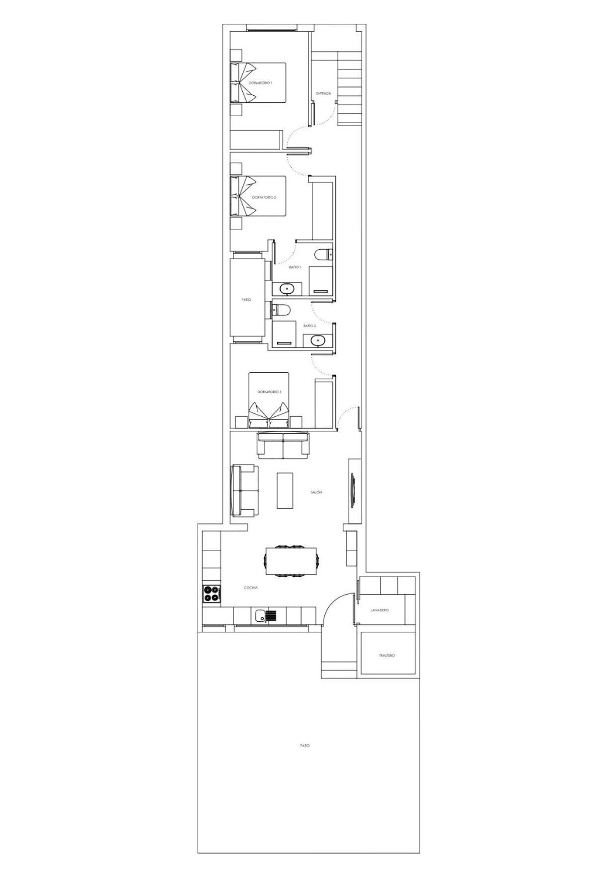Апартаменти Acogedora Casa Con Patio En Ель-Тьємбло Екстер'єр фото